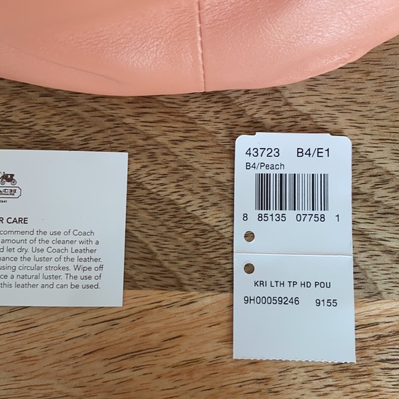 COACH Kristin Leather Top Handle Pouch - Picture 9 of 10